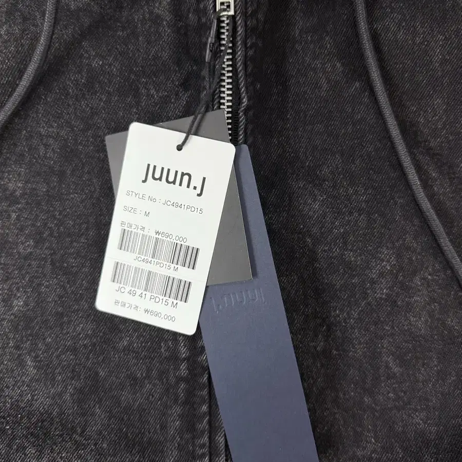 juun.j クロップドジップアップフーディー　23aw Juun.J Garment Dyed Distressed Zip Up Hoodie (GREY)の商品