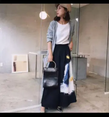 AMERI 아트 페인트 패턴 가우초 팬츠
