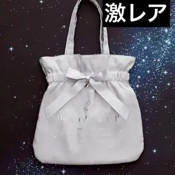 미사용 새상품 Maison de FLEUR 스타 샤이니 리본 토트백