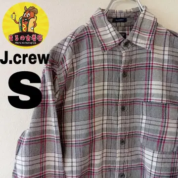 USA 구제 의류 J.crew 플란넬 셔츠 S 그레이 레드 체크