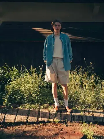 아프레쎄 데님 셔츠 Washed Chambray Shirt