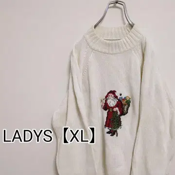 E52 [미국제] LANDS END 스웨터 [여성용 XL] 화이트
