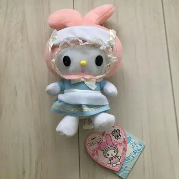 미사용 새상품 산리오 마이멜로디 메이드 스타일 봉제 인형 스카이블루