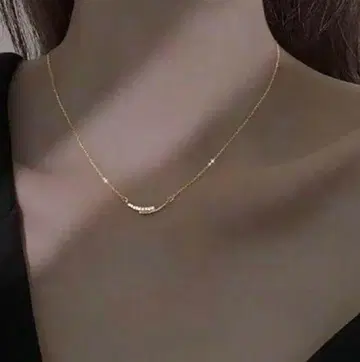 스마일 목걸이 써지컬 스테인리스 골드