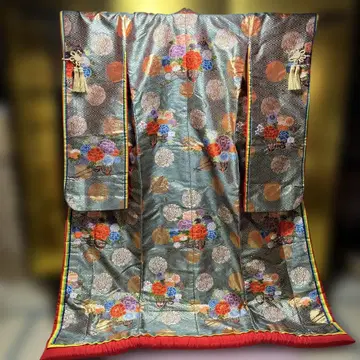 할인 우치카케 이로 우치카케 니시진 비단 당자수 팔중 겹겹 순수 실크