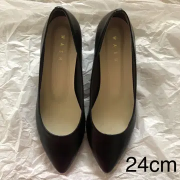 WASH 펌프스 24cm 블랙 힐 약 3cm
