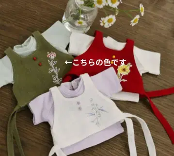 인형 의류 꽃무늬 베스트 1/6 그린