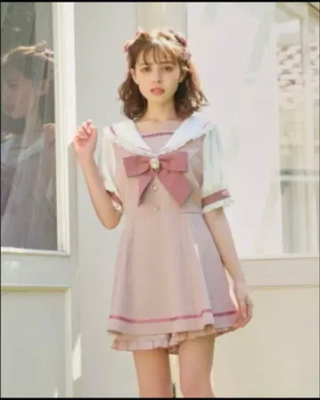 LIZLISA 세일러 셋업 핑크