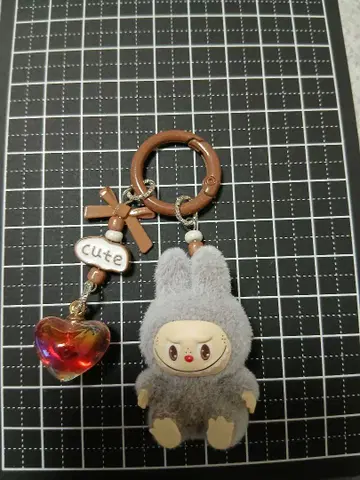 러브브 LABUBU 봉제 인형 키링 그레이