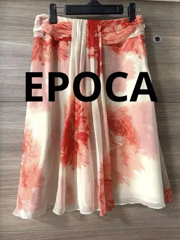 EPOCA 플레어 스커트 쉬폰 꽃무늬