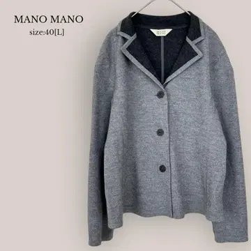 MANO MANO 자켓 싱글 울 혼방 그레이 신축성 있음 포멀
