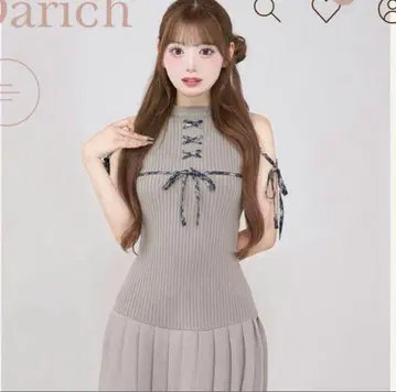 darich 도킹 레이스업 미니 원피스