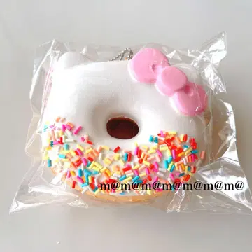 산리오 카페 왜건 도넛 마스코트 키링 헬로키티 화이트