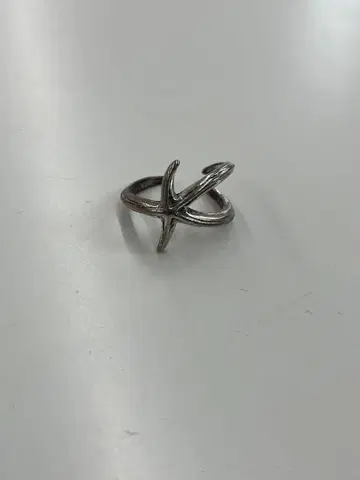 별 모양 반지 불가사리 반지 스파이럴 디자인 실버 반지