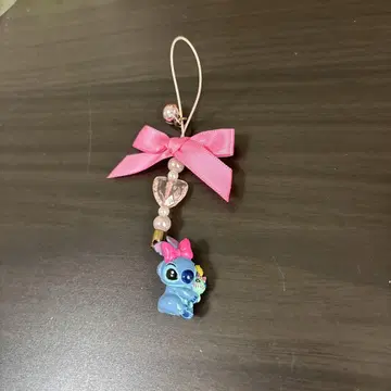 스티치 스트랩 리본 토끼 귀 마스코트