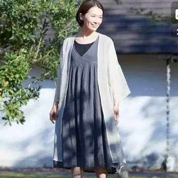 반 이노우에 하타 Inoue 하오리 롱 가디건 린넨 100% 린넨