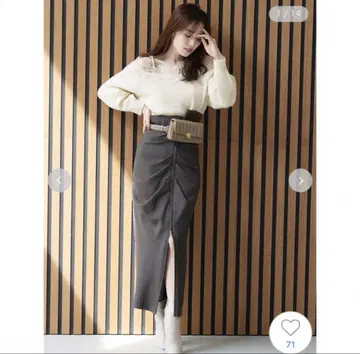 snidel 지퍼 슬릿 타이트 스커트