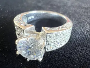 silver925 x cz 파베 지르코니아 반지