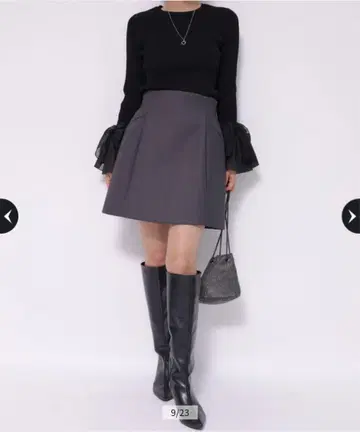 아푸와이저 리셰 백 지퍼 형태 미니 스커트