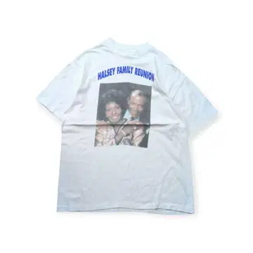 90년대 빈티지 사진 T셔츠 싱글 스티치 홀지 패밀리