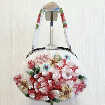 빈티지 쇼와 레트로 입체 총 비즈 백