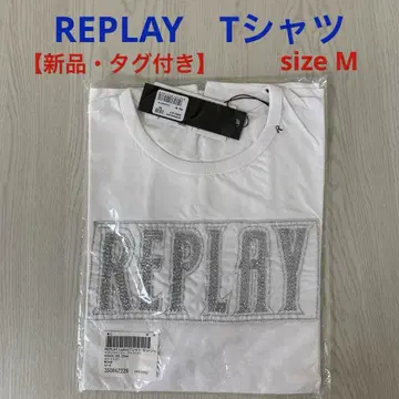 [ 새상품 미사용 택 포함 ] REPLAY 화이트T셔츠 사이즈 M
