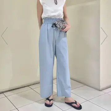 JOURNAL STANDARD 린넨 나일론 스트레치 와이드 팬츠