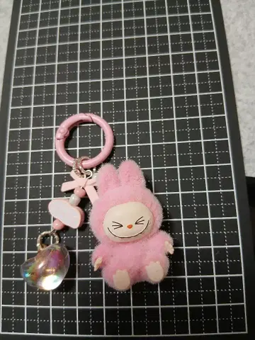 LABUBU 래브부 봉제 인형 키링 약간 진한 핑크