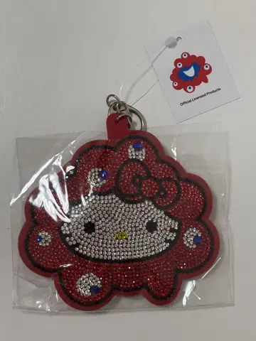 헬로키티 미야쿠미야쿠 키라키라 가죽 마스코트 참 오사카 간사이 박람회