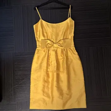 Kate spade 실크 옐로우 컬러 원피스 미사용 무릎 기장
