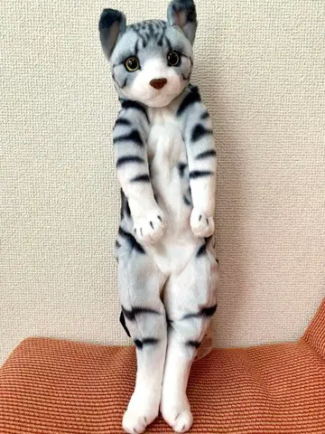 복슬복슬 리얼 고양이 봉제 인형 백팩