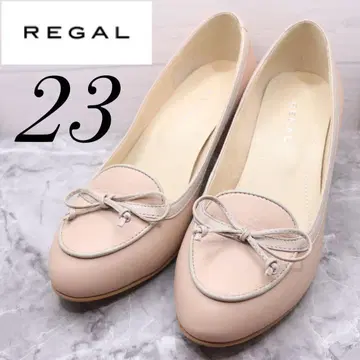 REGAL 리 리본 포함 핑크 베이지 23 펌프스 출퇴근 포멀
