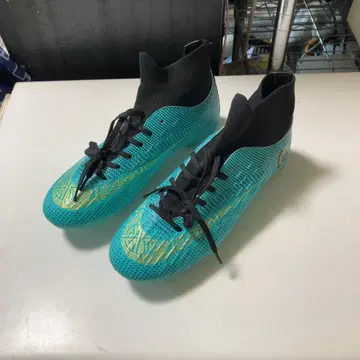 축구화 풋살화 약 26.5cm 스파이크 에메랄드 그린