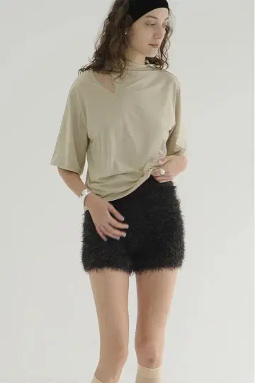 CLANE SLASH NECK HALF SLEEVE TOPS
