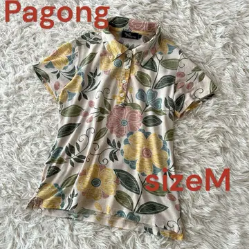 새상품급 파곤 꽃무늬 피케 셔츠 M