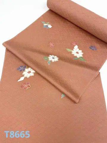 코몬 소메노키타가와 문양 금채 꽃 순수 실크 옷감