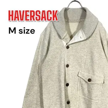 [ 새상품급 ] HAVERSACK 맨투맨 가디건 재킷 M 그레이 일본제