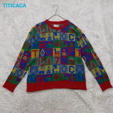TITICACA 티티카카 스웨터 컬러풀 애니멀 숫자