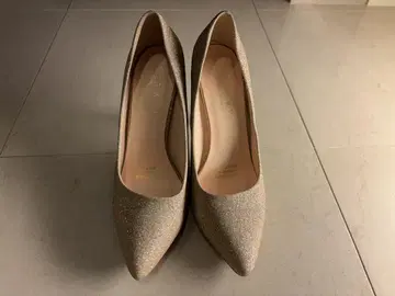 골드 글리터 스틸레토 하이힐 힐 10cm