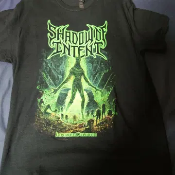 미사용 새상품 SHADOW OF INTENT 메탈 밴딩 T셔츠 사이즈 L