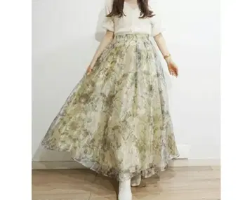 오간자 플라워 스커트 S 사이즈