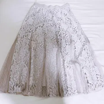압와이어 리셰 레이스 스커트