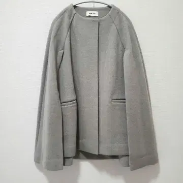 evam eva 울 코트 케이프풍 그레이