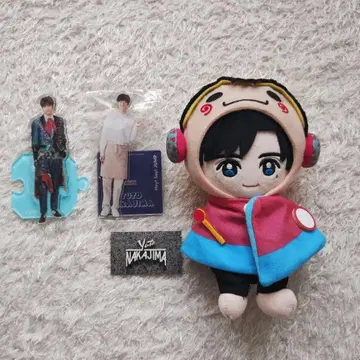 나카지마 유토 3종 세트 일괄 유우지 봉제 인형 아크릴 스탠드 덤 스티커