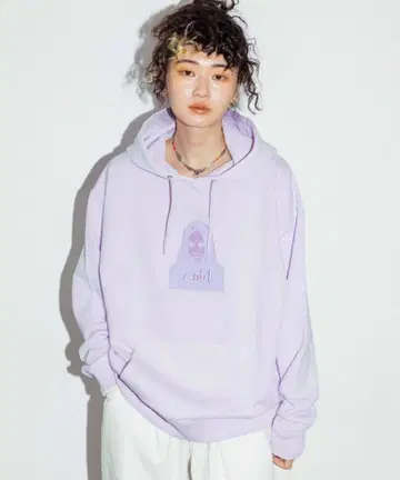 1018 엑스걸 연보라 페이스 피그먼트 후드티, 후드티 L