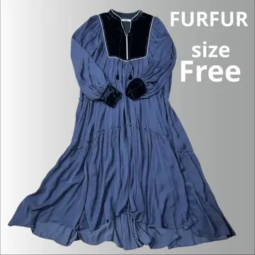 이케다 에라이자 착용 FURFUR 퍼퍼 새틴 롱 원피스