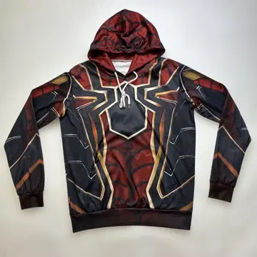 MARVEL 스파이더맨 올 패턴 남성용 후드티 드라이 소재 [새상품급]