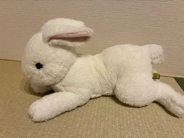 무릎 토끼 봉제 인형 화이트