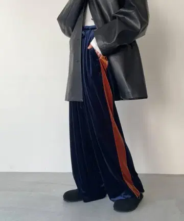 canal jean RED CHOP WORKS 벨로아 사이드 라인 팬츠
