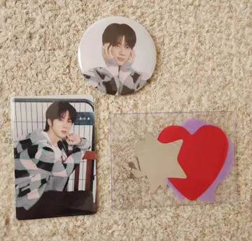 BTS JIN 트레이딩 카드 캔뱃지 종이 조각